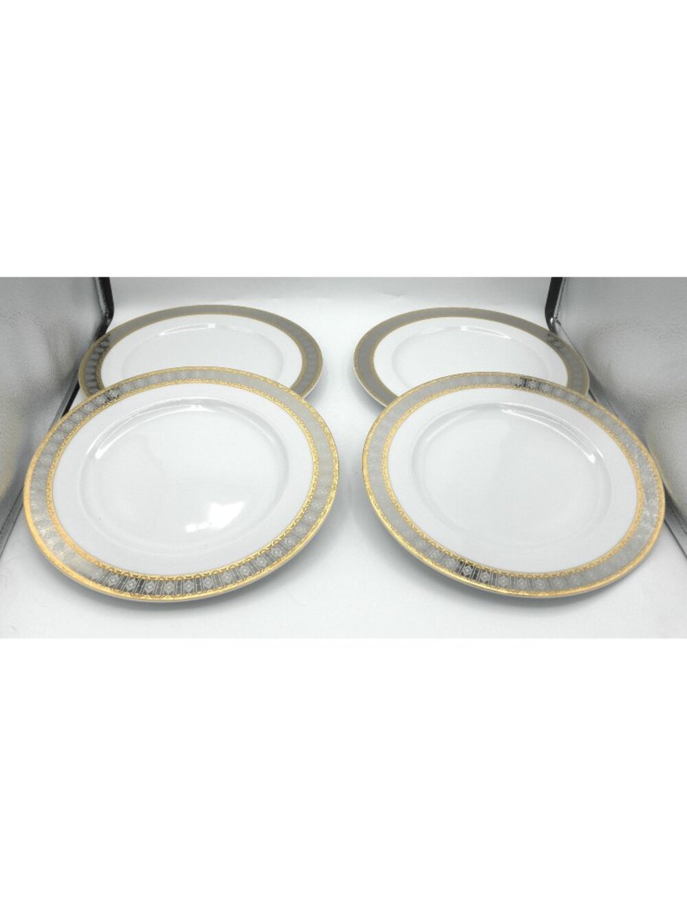 Platinum with Gold by Thun Baum Brothers Dinner Plates Set of 4 THUPLWG